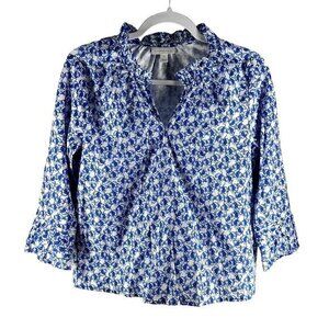 Charter Club‎ Womens Tops Size Petite Small Printed Popover
